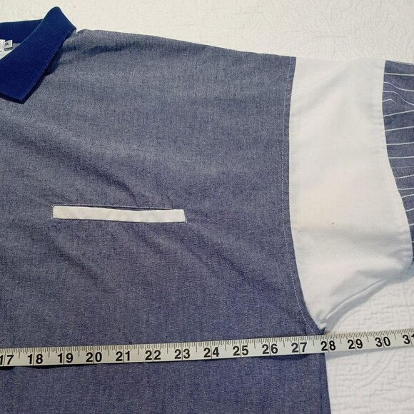 Pierre Cardin Polo Shirt Retro Style Striped Colorblock Short Sleeve Mens Size X - Picture 12 of 13